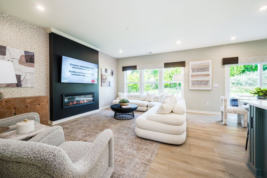 Representative furnished interior of a home built from the Wesley by Fischer Homes in Sage Woods, Dallas (Image 27).