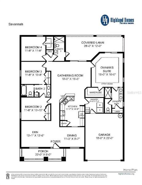 2D floor plan layout of this home in Cypress Ridge Ranch, Wimauma, FL (Image 2).