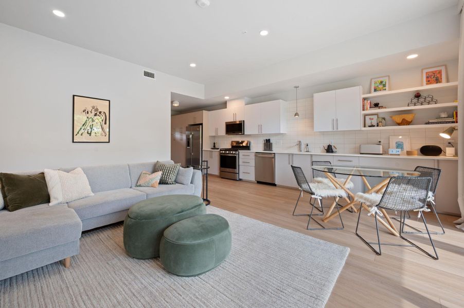 Furnished interior view inside a new home in , Austin (Image 19). Furnished interior view inside a new home in , Austin (Image 19).