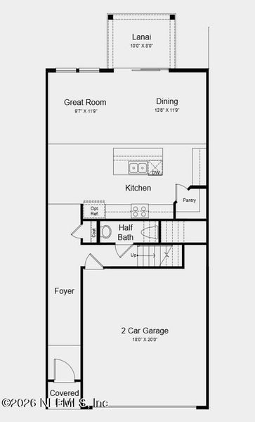 2D floor plan layout of this home in Cherry Elm at SilverLeaf, St. Augustine, FL (Image 3). 2D floor plan layout of this home in Cherry Elm at SilverLeaf, St. Augustine, FL (Image 3).