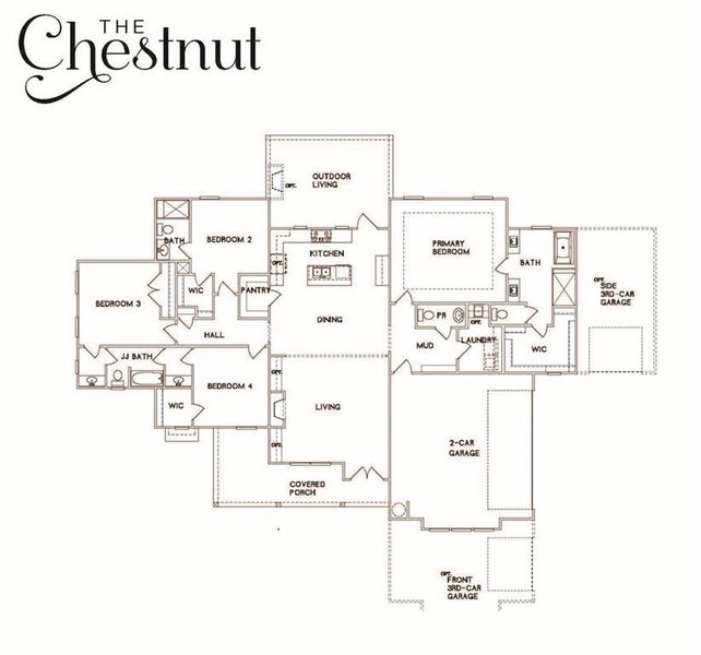 2D floor plan layout of this home in , Statham, GA (Image 3).