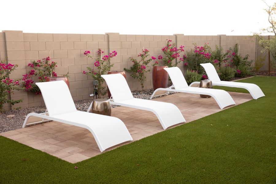 Exterior details and patio area of a home in Elegance at Eastmark, Mesa (Image 6).