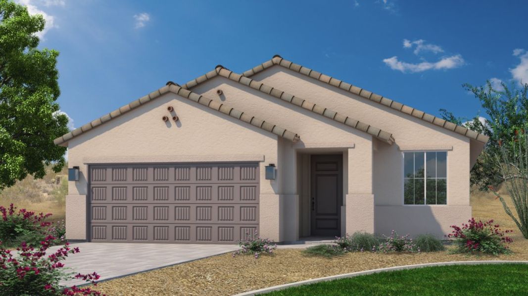 Representative exterior photo of a completed home built from the Plan 3511 by Scott Communities in The Views at Rancho Cabrillo, Peoria, AZ (Image 9).