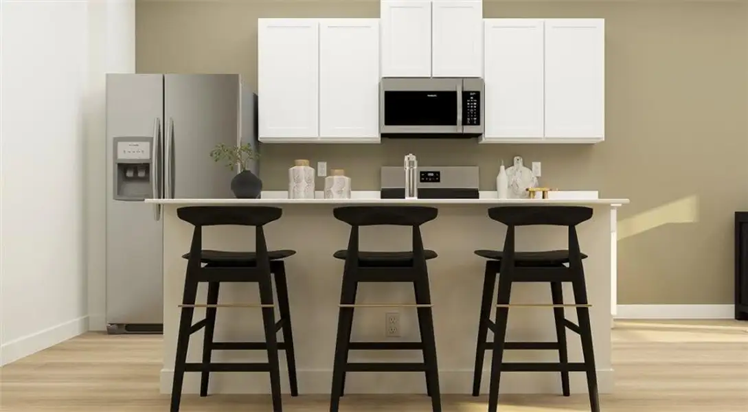 Furnished interior view inside a new home in Crossvine Village, LaGrange (Image 4).