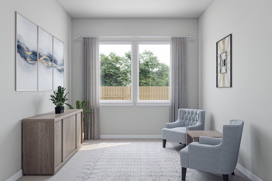 Representative furnished interior of a home built from the Sheldon by Tri Pointe Homes in Park Collection At Wolf Ranch, Georgetown (Image 9).