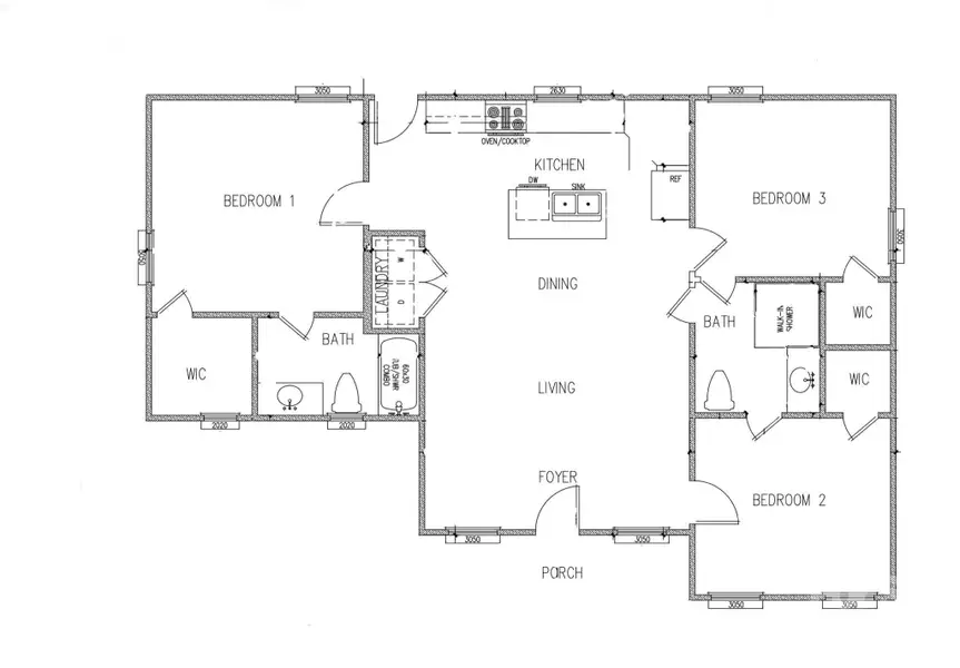 2D floor plan layout of this home in , Charlotte, NC (Image 3).