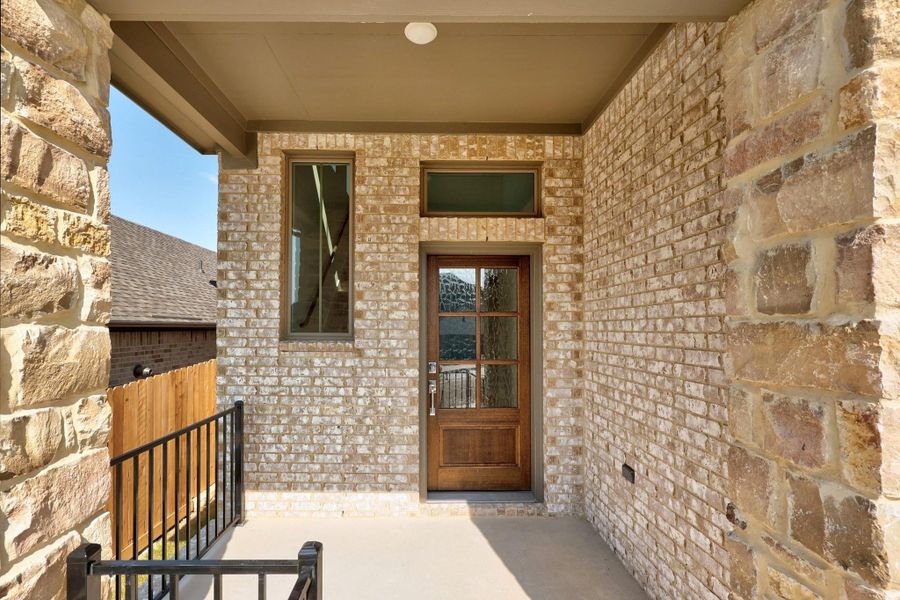Exterior details and patio area of a home in Lakeside at Tessera, Lago Vista (Image 3).