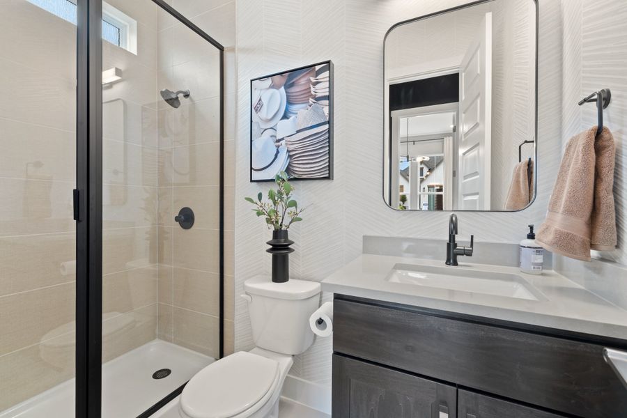Representative furnished interior of a home built from the Linden by Tri Pointe Homes in Wolf Ranch, Georgetown (Image 12).