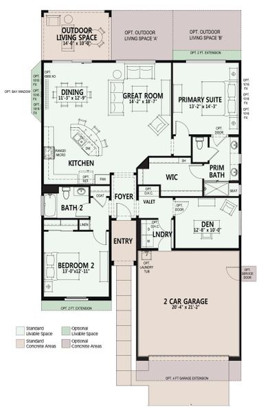 2D floor plan layout of this home in Robson Ranch Arizona, Eloy, AZ (Image 3). 2D floor plan layout of this home in Robson Ranch Arizona, Eloy, AZ (Image 3).