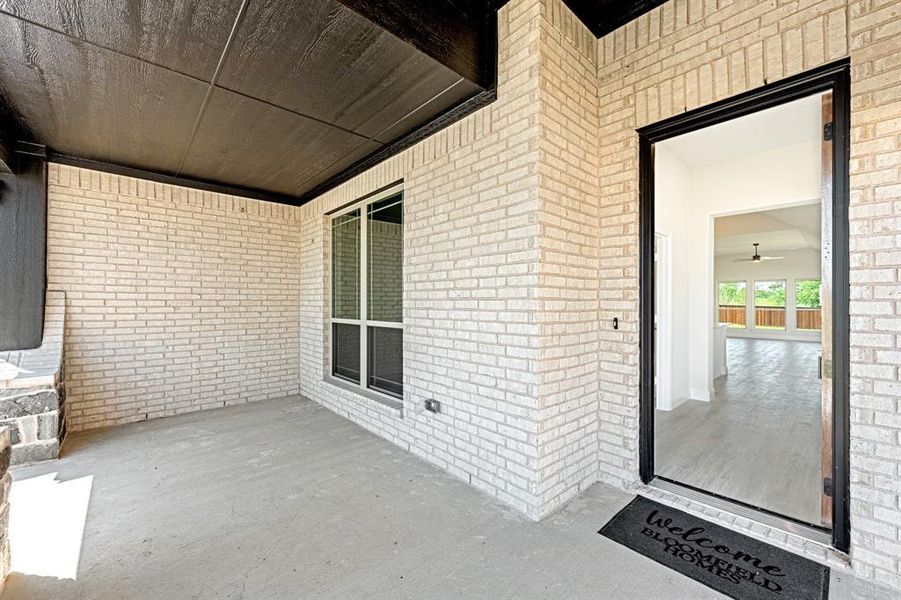Exterior details and patio area of a home in Wildcat Ridge Phase 3, Godley (Image 25). Exterior details and patio area of a home in Wildcat Ridge Phase 3, Godley (Image 25).