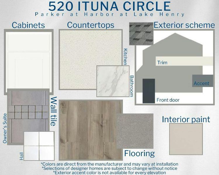 Parker - Colors for this home Parker - Colors for this home