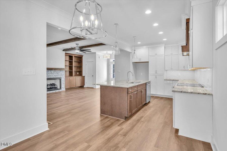 Dining open to kitchen