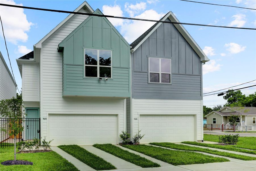 9614 Burden has gated entry. Each home has 2 car garage. 9614 Burden has gated entry. Each home has 2 car garage.