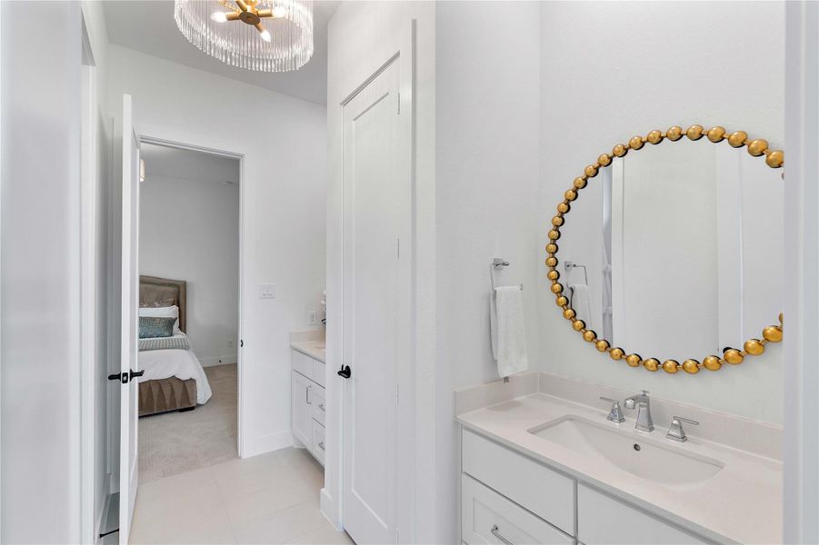 Furnished interior view inside a new home in , Spring (Image 39).