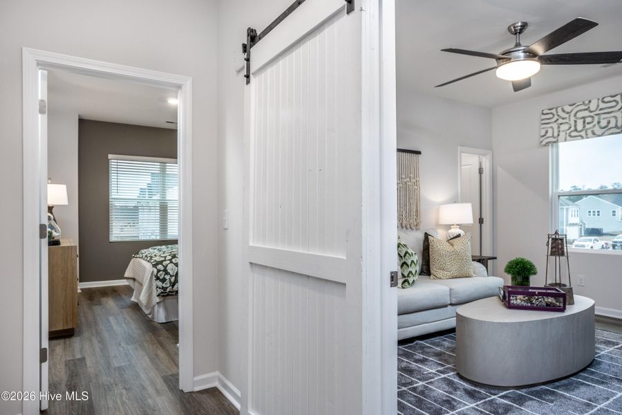 Furnished interior view inside a new home in Coastal Haven Townes, Leland (Image 27).