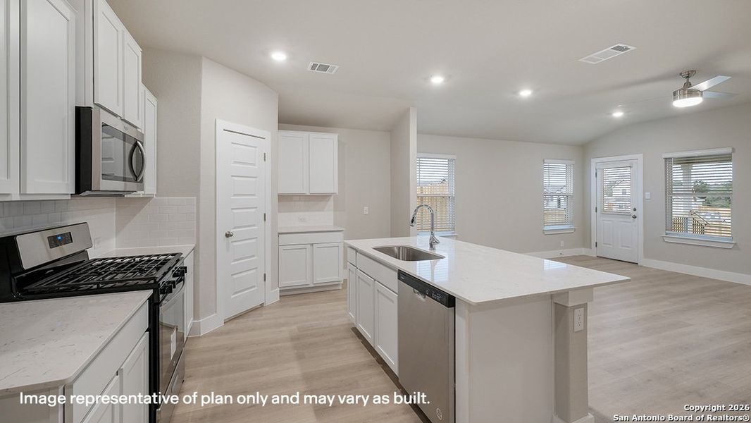 Furnished interior view inside a new home in Brookstone Creek, San Antonio (Image 6).