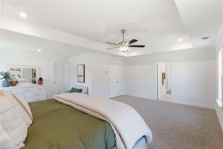 Furnished interior view inside a new home in The Estates at Hurricane Pointe, Douglasville (Image 17). Furnished interior view inside a new home in The Estates at Hurricane Pointe, Douglasville (Image 17).