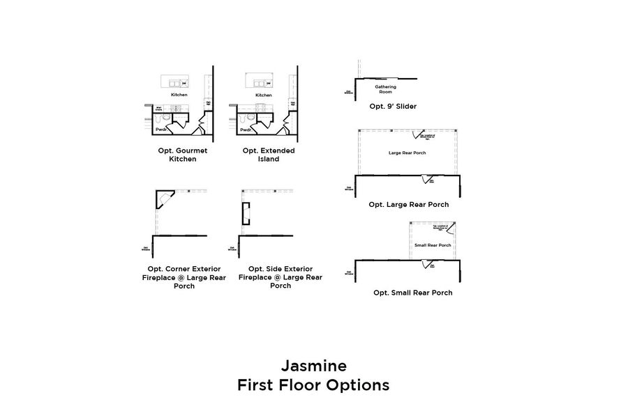 2D floor plan layout for the Jasmine by DRB Homes in Spring Branch, Smyrna, TN (Image 5).