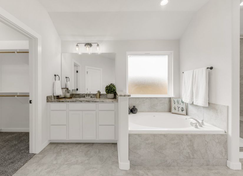 Representative furnished interior of a home built from the The Dahlia by Avonley Homes in Austin's Colony, Bryan (Image 12).