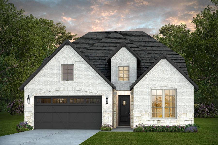Representative exterior photo of a completed home built from the Farwell by Pulte Homes in Saddleback at Santa Rita Ranch, Liberty Hill, TX (Image 6).