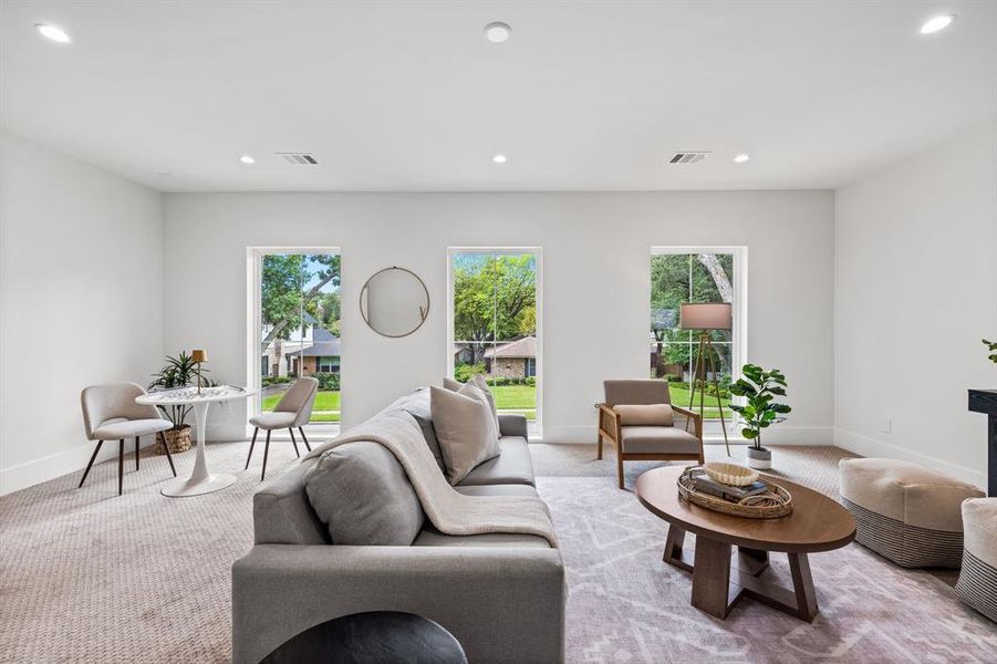 Furnished interior view inside a new home in , Dallas (Image 11). Furnished interior view inside a new home in , Dallas (Image 11).