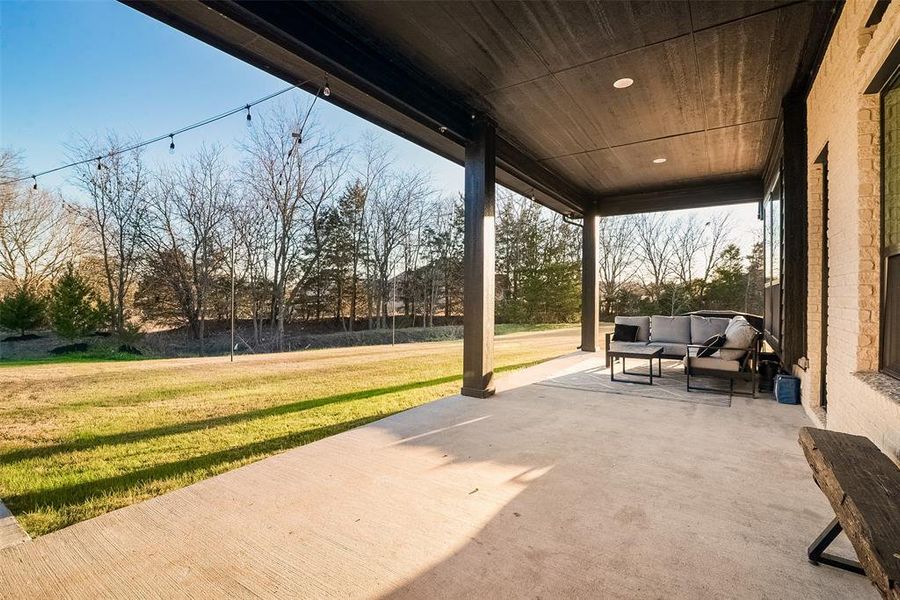 Exterior details and patio area of a home in , Van Alstyne (Image 27).