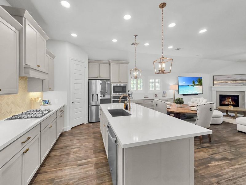 Furnished interior view inside a new home in Artavia, Conroe (Image 9).