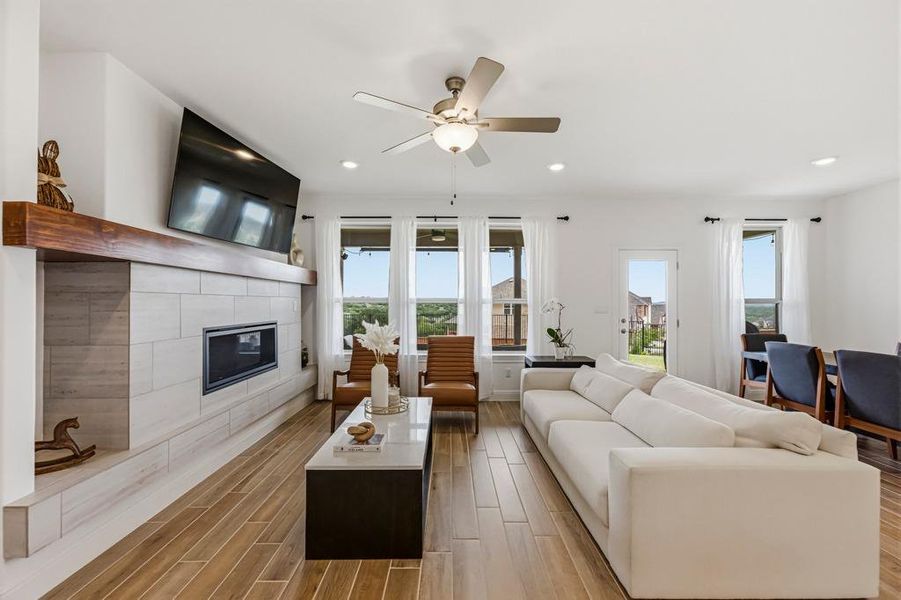 Furnished interior view inside a new home in West Cypress Hills, Spicewood (Image 9).