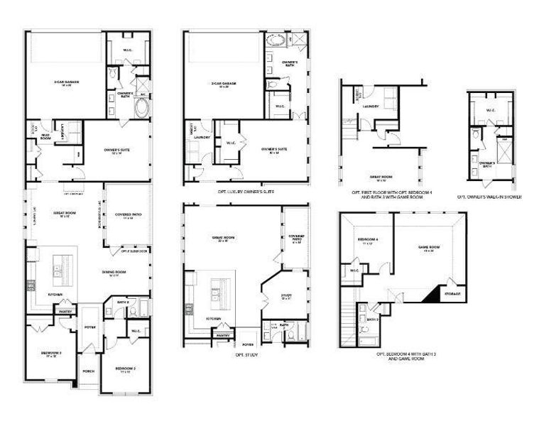 2D floor plan layout of this home in Flora, Hutto, TX (Image 4).