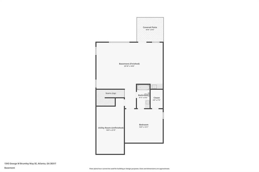 2D floor plan layout of this home in , Atlanta, GA (Image 4).