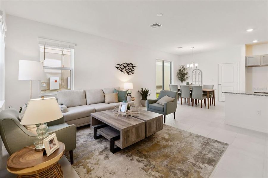 Furnished interior view inside a new home in Bellaviva III at Westside, Davenport (Image 13). Furnished interior view inside a new home in Bellaviva III at Westside, Davenport (Image 13).