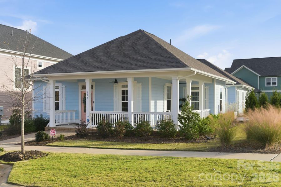 Front exterior of a new home in Riverwalk, Rock Hill, SC, highlighting curb appeal (Image 1). Front exterior of a new home in Riverwalk, Rock Hill, SC, highlighting curb appeal (Image 1).