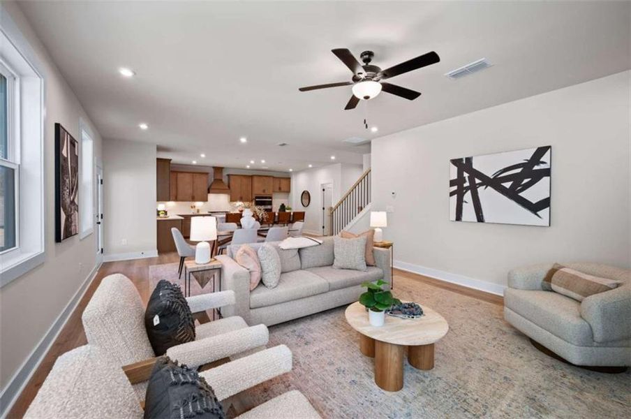 Furnished interior view inside a new home in The Paddocks at Doc Hughes, Buford (Image 11).
