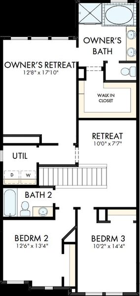 2D floor plan layout of this home in Trails at Waterside - Garden Series, Fort Worth, TX (Image 6). 2D floor plan layout of this home in Trails at Waterside - Garden Series, Fort Worth, TX (Image 6).