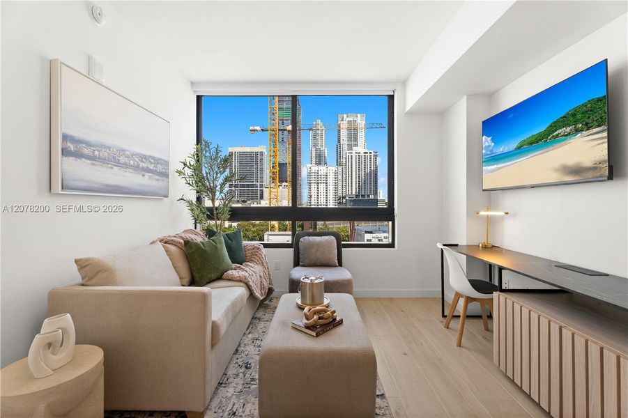Furnished interior view inside a new home in , Miami (Image 11).