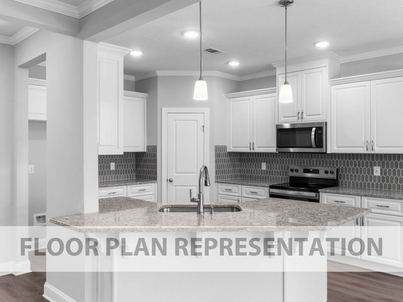 Representative furnished interior of a home built from the Kingsland II by Ivey Homes in Forrest Bluff, North Augusta (Image 10).