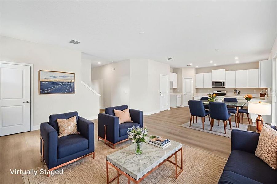 Furnished interior view inside a new home in , Tampa (Image 3). Furnished interior view inside a new home in , Tampa (Image 3).