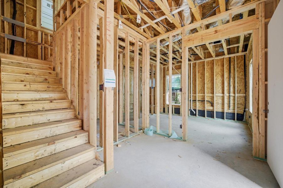 Stairs leading to the second floor.