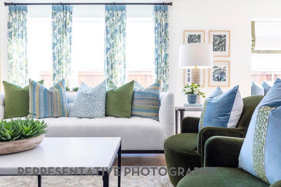Furnished interior view inside a new home in Pomona, Manvel (Image 22).