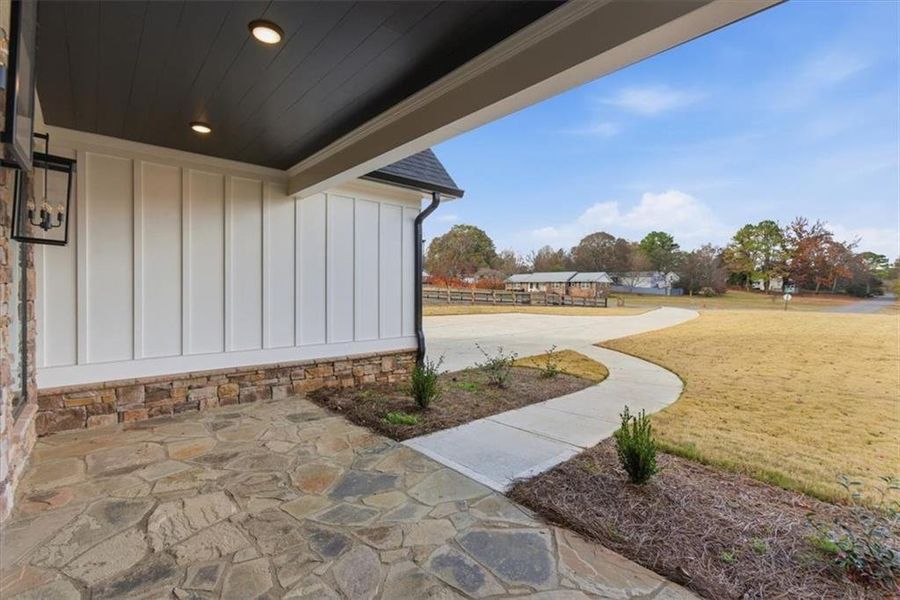Exterior details and patio area of a home in , Cartersville (Image 33).