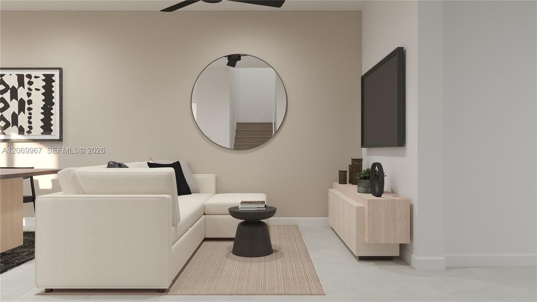 Furnished interior view inside a new home in Breezewood, Miami (Image 10).