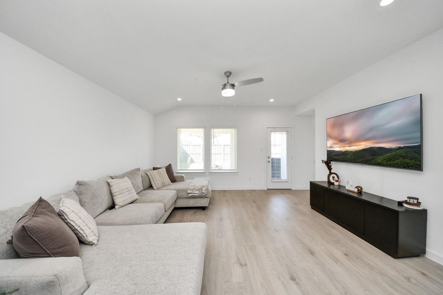 Lots of natural light fill this livingroom.