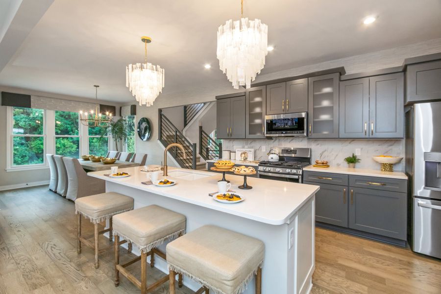 Representative furnished interior of a home built from the Wyatt by Fischer Homes in Twin Lakes, Hoschton (Image 54).