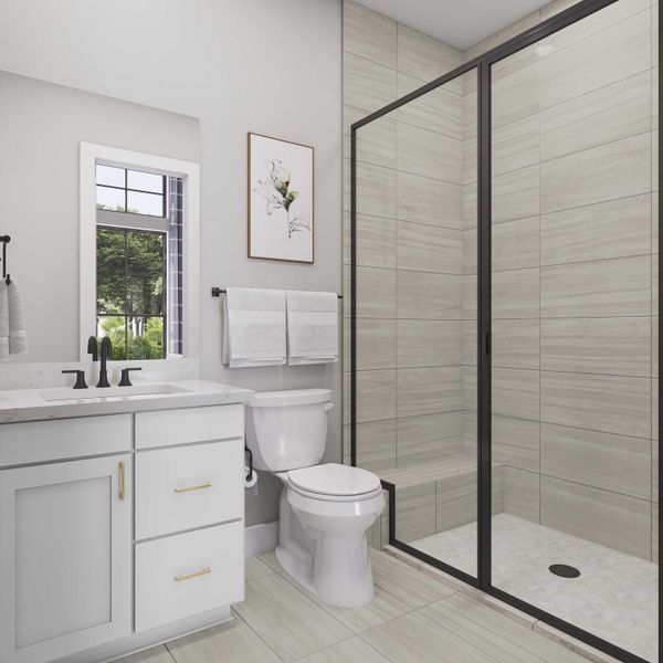 Furnished interior view inside a new home in Harvest Green 75′, Richmond (Image 29).