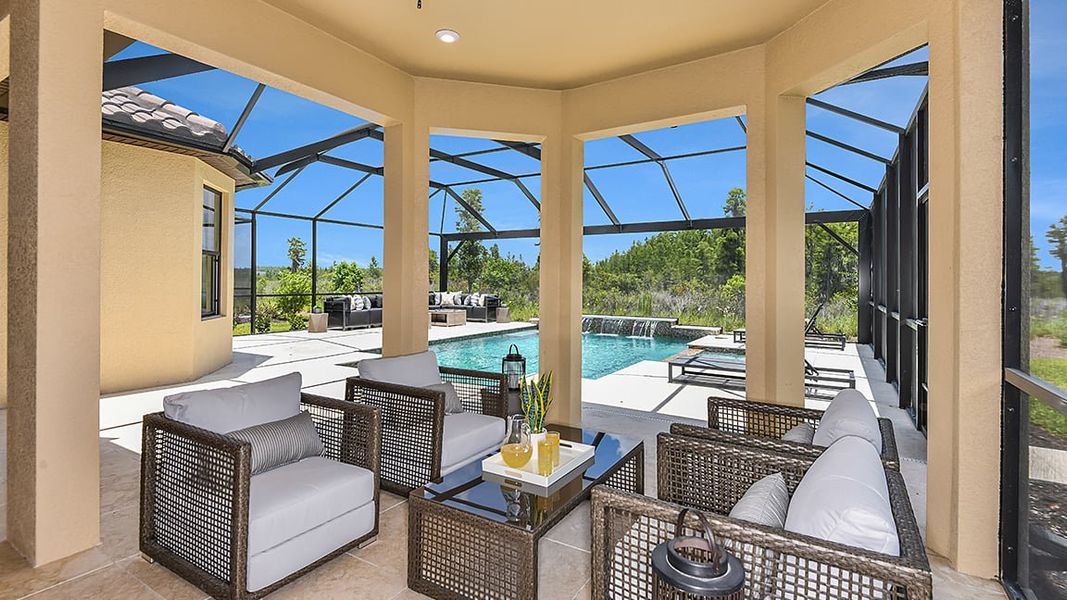 Representative furnished interior of a home built from the Lazio by Taylor Morrison in Esplanade at Wiregrass Ranch, Wesley Chapel (Image 27).