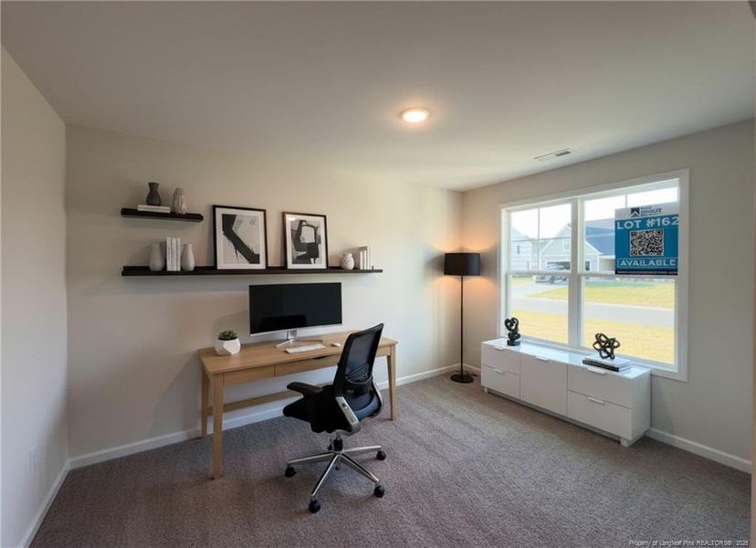 Flex Room downstairs - virtually staged