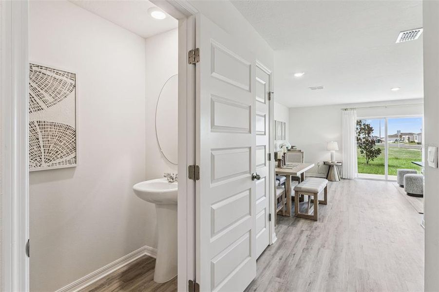 Furnished interior view inside a new home in Danbury at Ridgewood Lakes, Davenport (Image 5).