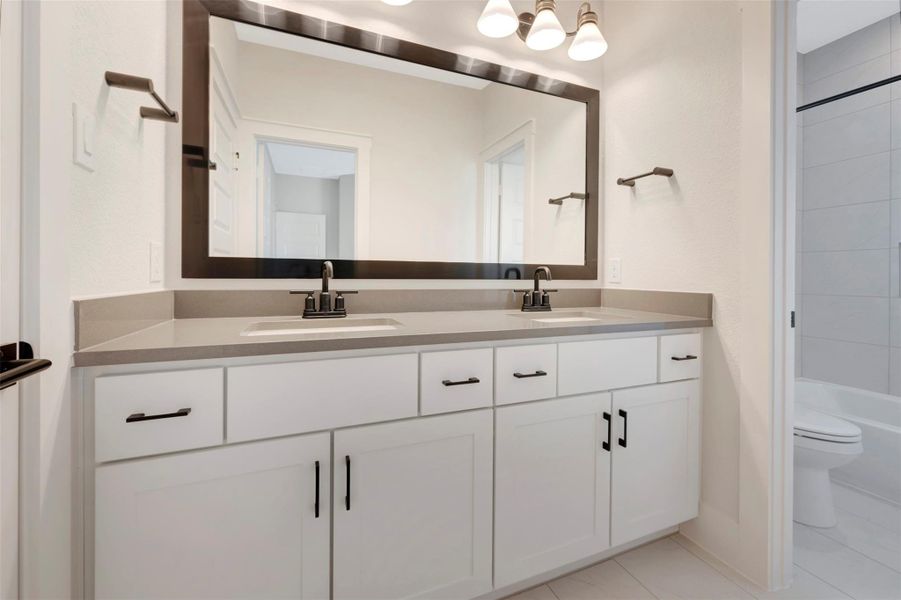 Furnished interior view inside a new home in Easthaven at Bridgeland Central - Vision Collection, Cypress (Image 7).