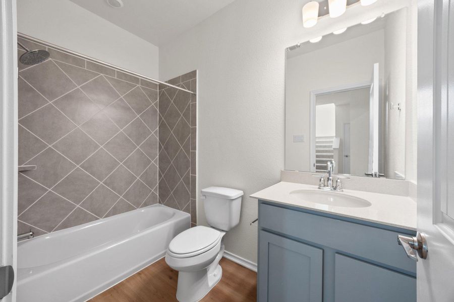 Furnished interior view inside a new home in Salerno - Classic Collection, Round Rock (Image 10).