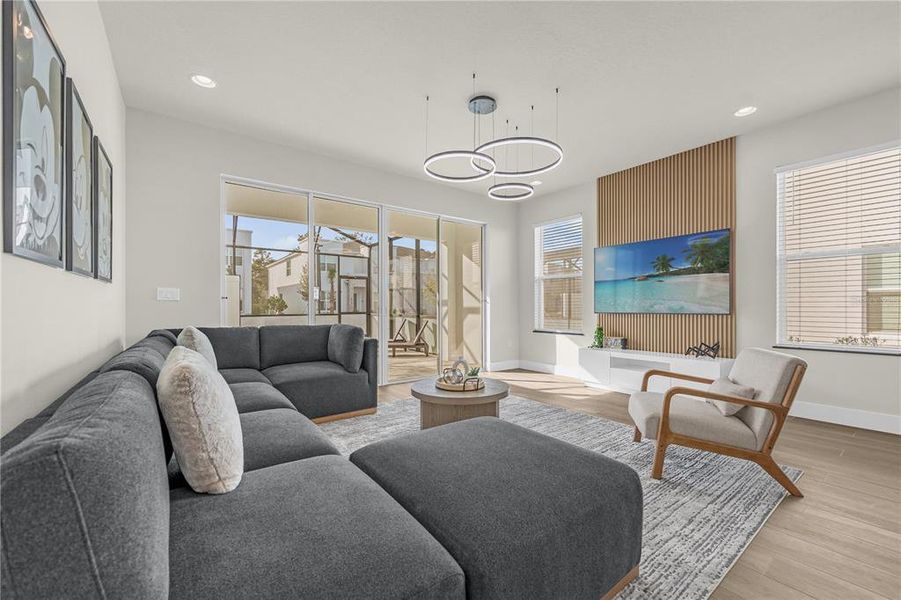 Furnished interior view inside a new home in , Clermont (Image 39).